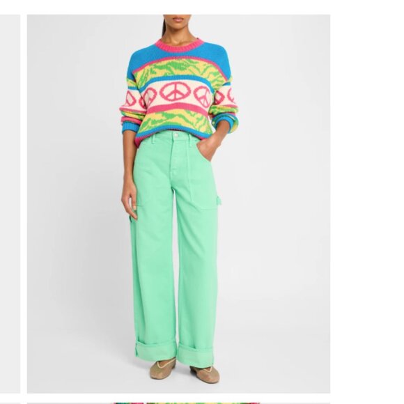 MOTHER SNACKS! The Smoothie 90's Slouchy Carpenter Sneak Wide Leg Jeans Size 31 - Picture 1 of 3